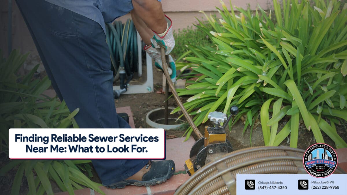 A professional Plumber from Windy City Rooter is cleaning a sewer.